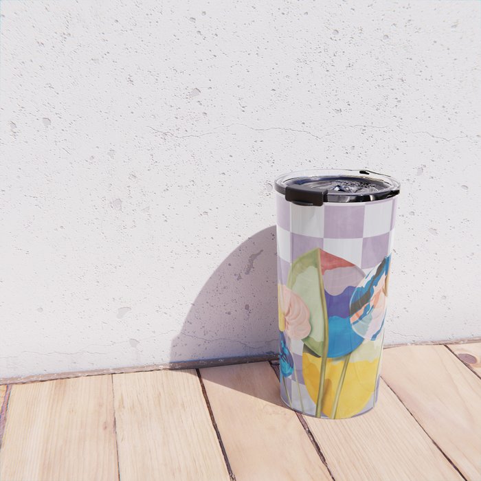 Modern artistic flowery tropical II Travel Mug Gallery Image 4