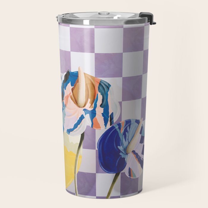 Modern artistic flowery tropical II Travel Mug Gallery Image 2