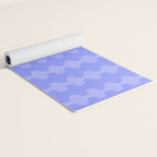 Modern Retro Wavy Ogee A-Go-Go Pop Stripes in Periwinkle Purple Yoga Mat Gallery Image 2