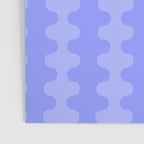 Modern Retro Wavy Ogee A-Go-Go Pop Stripes in Periwinkle Purple Poster Gallery Image 3