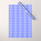 Modern Retro Wavy Ogee A-Go-Go Pop Stripes in Periwinkle Purple Wrapping Paper Gallery Image 1