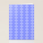 Modern Retro Wavy Ogee A-Go-Go Pop Stripes in Periwinkle Purple Stationery Card Gallery Image 2