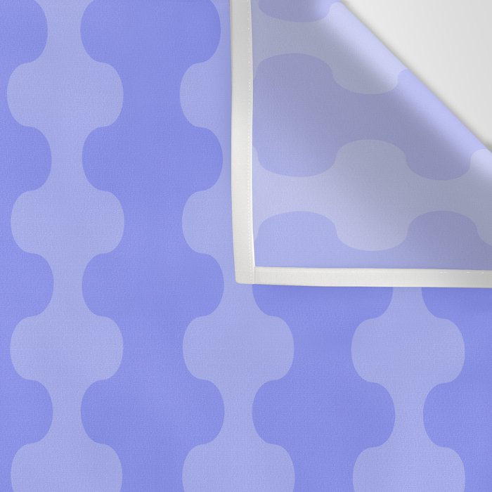 Modern Retro Wavy Ogee A-Go-Go Pop Stripes in Periwinkle Purple Wall Tapestry Gallery Image 3
