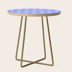 Modern Retro Wavy Ogee A-Go-Go Pop Stripes in Periwinkle Purple Side Table Gallery Image 1