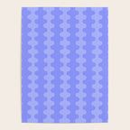Modern Retro Wavy Ogee A-Go-Go Pop Stripes in Periwinkle Purple Poster Gallery Image 4