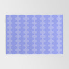 Modern Retro Wavy Ogee A-Go-Go Pop Stripes in Periwinkle Purple Rug Gallery Image 2