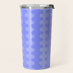 Modern Retro Wavy Ogee A-Go-Go Pop Stripes in Periwinkle Purple Travel Mug Gallery Image 2
