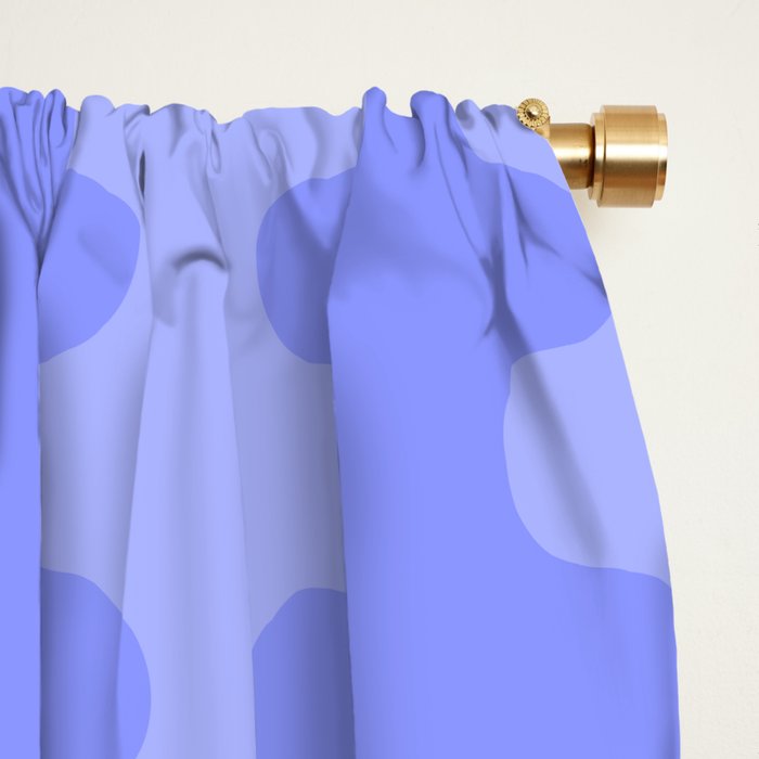 Modern Retro Wavy Ogee A-Go-Go Pop Stripes in Periwinkle Purple Window Curtain Gallery Image 2
