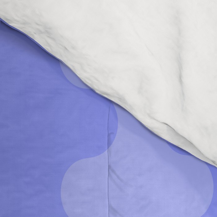 Modern Retro Wavy Ogee A-Go-Go Pop Stripes in Periwinkle Purple Comforter Gallery Image 4