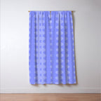 Modern Retro Wavy Ogee A-Go-Go Pop Stripes in Periwinkle Purple Window Curtain Gallery Image 3