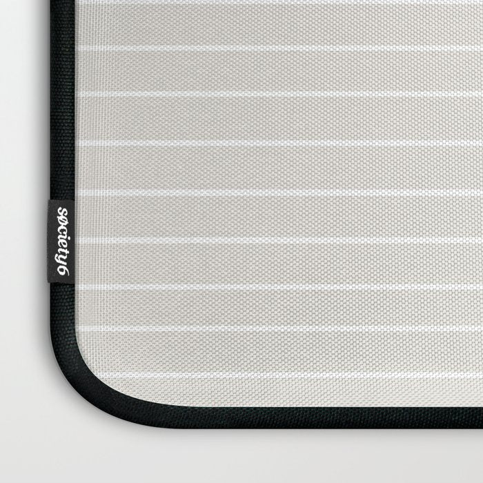 Minimal Line Curvature XI Natural Off White Mid Century Modern Arch Abstract Laptop Sleeve Gallery Image 3