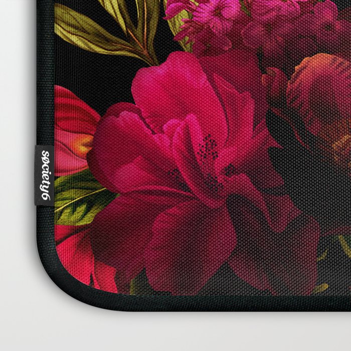 Vintage & Shabby Chic - Dark Red Antique Night Roses Botanical Garden Laptop Sleeve Gallery Image 3