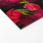 Vintage & Shabby Chic - Dark Red Antique Night Roses Botanical Garden Welcome Mat Gallery Image 2