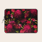 Vintage & Shabby Chic - Dark Red Antique Night Roses Botanical Garden Laptop Sleeve Gallery Image 1