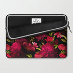 Vintage & Shabby Chic - Dark Red Antique Night Roses Botanical Garden Laptop Sleeve Gallery Image 2