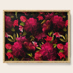 Vintage & Shabby Chic - Dark Red Antique Night Roses Botanical Garden Serving Tray Gallery Image 1