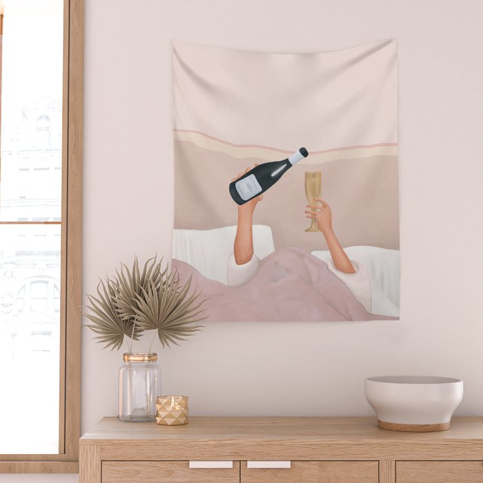 Morning Wine Wall Tapestry Gallery Image 2