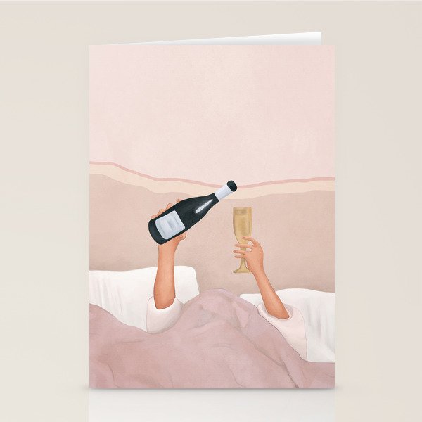 Morning Wine Stationery Card Gallery Image 1