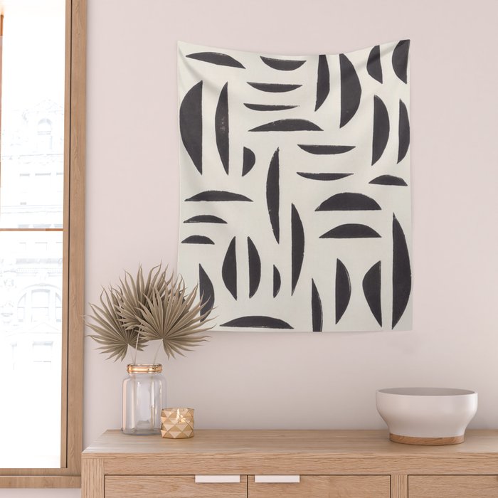 Linocut Abstract #4 Wall Tapestry Gallery Image 2