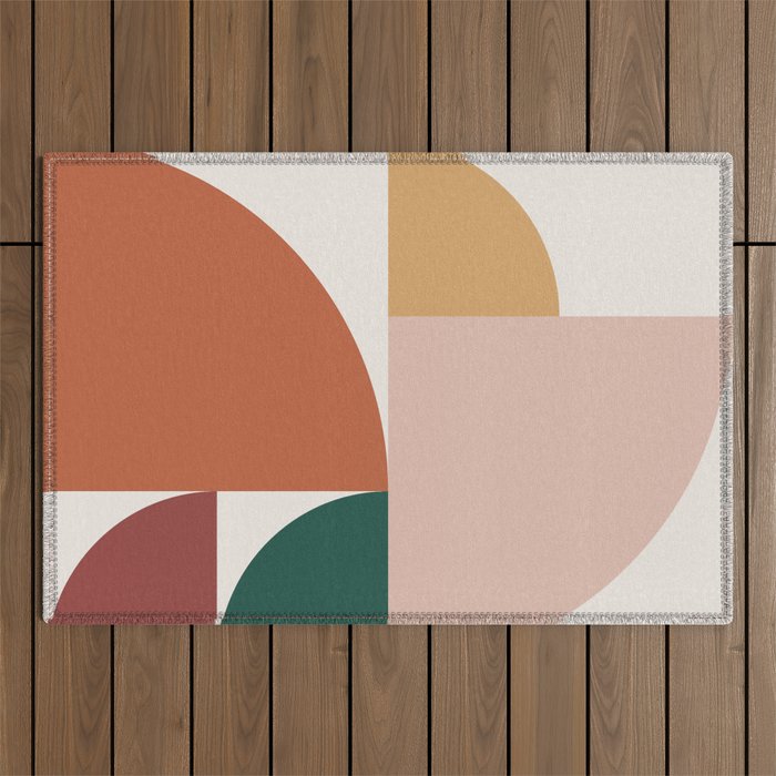 Abstract Geometric 10 Outdoor Rug Gallery Image 1