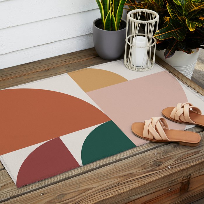 Abstract Geometric 10 Outdoor Rug Gallery Image 2
