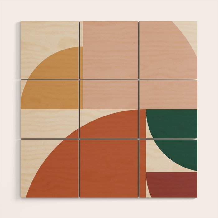 Abstract Geometric 10 Wood Wall Art Gallery Image 1