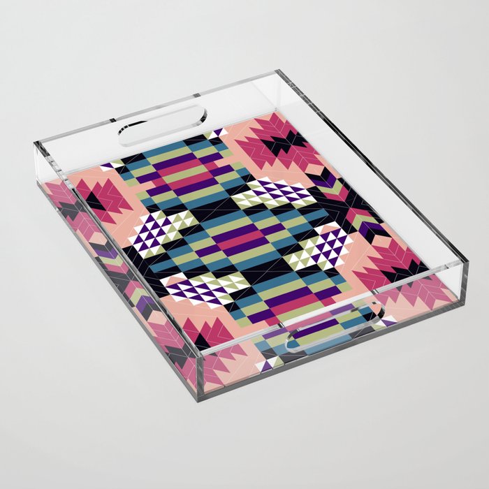 MP Tribal geometric B Acrylic Tray Gallery Image 1