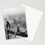 Tough Par Four - Golf Game at 1000 feet black and white photograph Stationery Card Gallery Image 2
