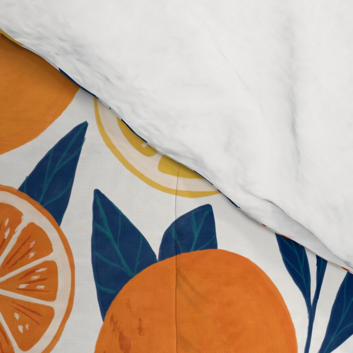Citrus Fruits - Blue and Orange Comforter Gallery Image 4