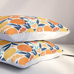 Citrus Fruits - Blue and Orange Pillow Sham Gallery Image 3