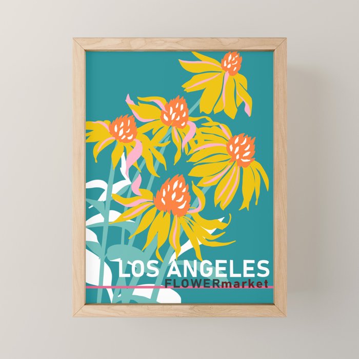 Flower Market Los Angeles Mini Art Print Gallery Image 1