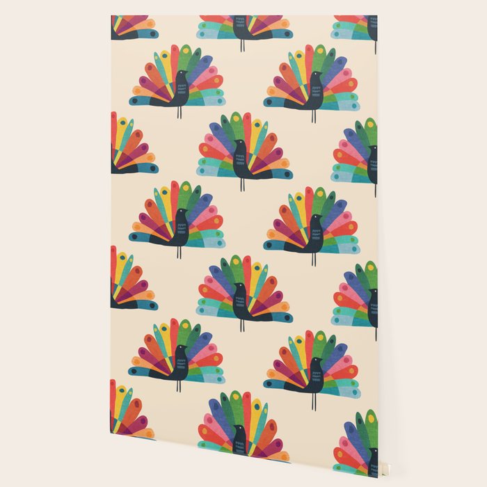 Whimsical Peacok Wallpaper Gallery Image 2