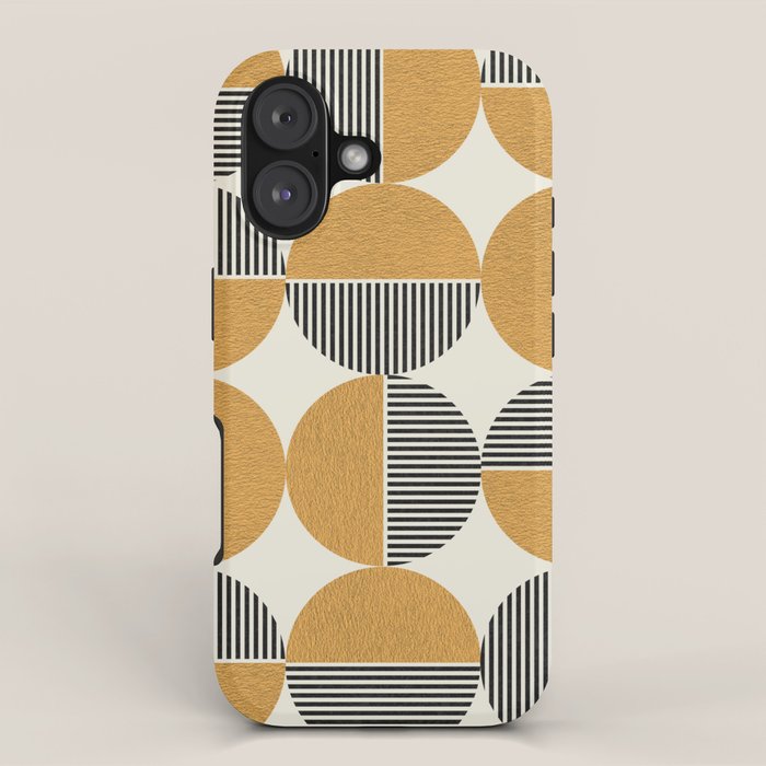 Circle pattern mid-century style iPhone Case Gallery Image 1