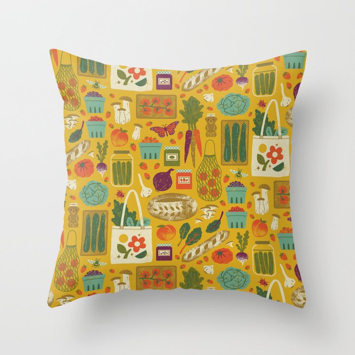 Farmers Market Throw Pillow Gallery Image 6