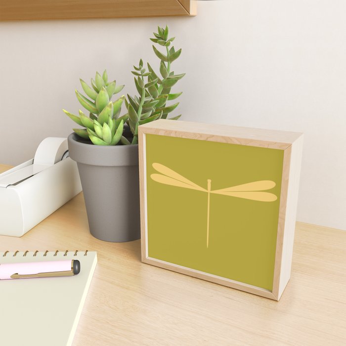 Dragonfly Pattern XV Chartreuse Green Mini Art Print Gallery Image 2