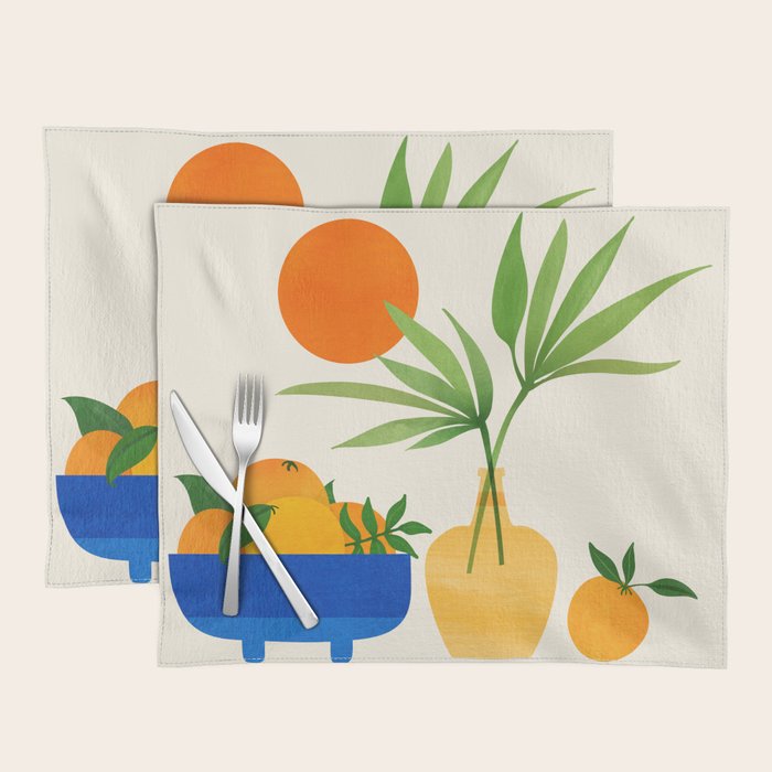 Sunny Fruit Bowl / Tropical Fruit Series Placemat Gallery Image 1