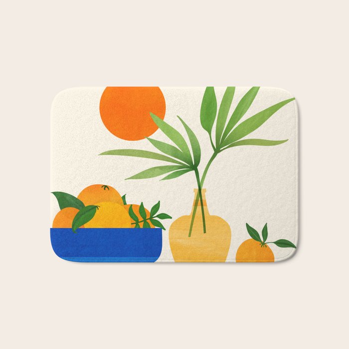 Sunny Fruit Bowl / Tropical Fruit Series Bath Mat Gallery Image 1
