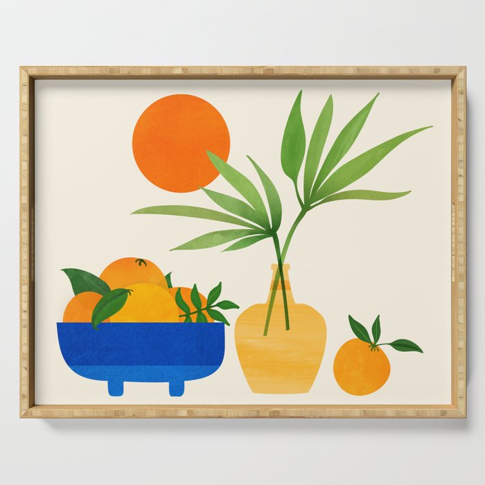 Sunny Fruit Bowl / Tropical Fruit Series Serving Tray Gallery Image 1