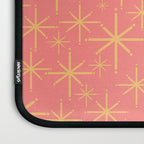 Twinkling Retro Starburst Pattern in Pink and Mustard Yellow Laptop Sleeve Gallery Image 3
