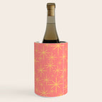 Twinkling Retro Starburst Pattern in Pink and Mustard Yellow Wine Chiller Gallery Image 2