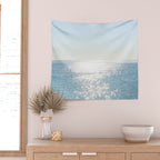 Electric Blue Ocean Wall Tapestry Gallery Image 2