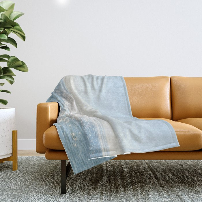 Electric Blue Ocean Throw Blanket Gallery Image 1