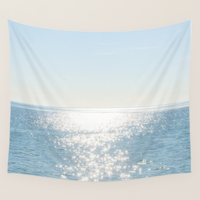 Electric Blue Ocean Wall Tapestry Gallery Image 4