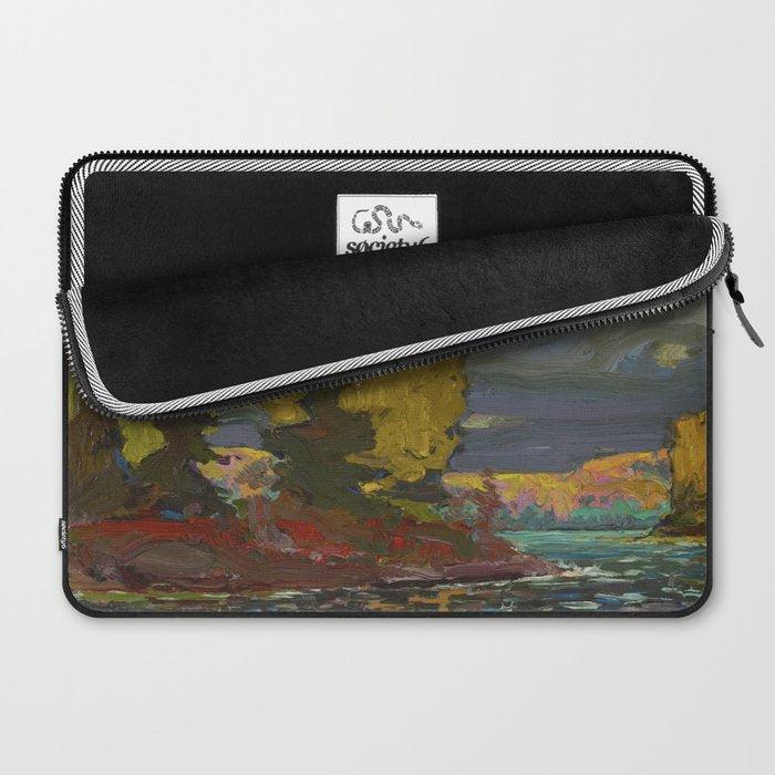 Tom Thomson Poplars by a Lake 1916 Canadian Landscape Artist Laptop Sleeve Gallery Image 2