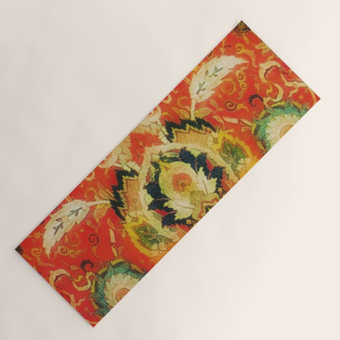 Mashad Antique Persian Rug Print Yoga Mat Gallery Image 1