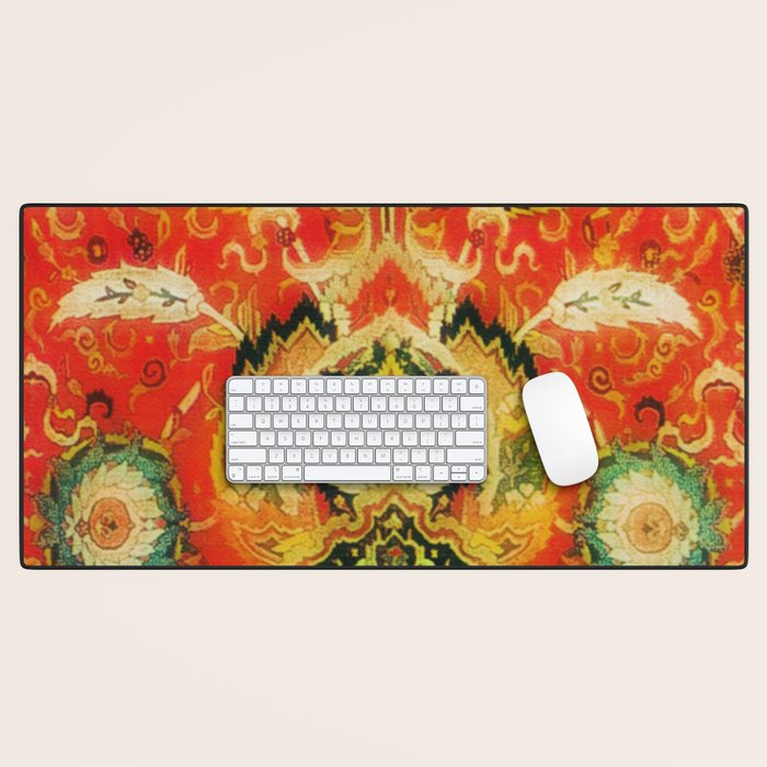 Mashad Antique Persian Rug Print Desk Mat Gallery Image 1