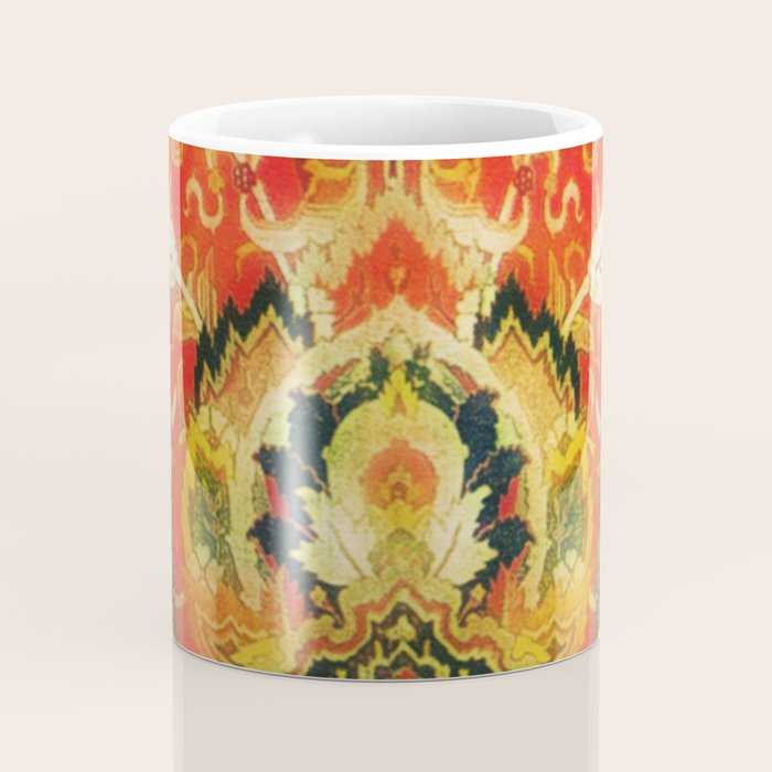 Mashad Antique Persian Rug Print Coffee Mug Gallery Image 4