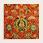 Mashad Antique Persian Rug Print Wood Wall Art Gallery Image 1
