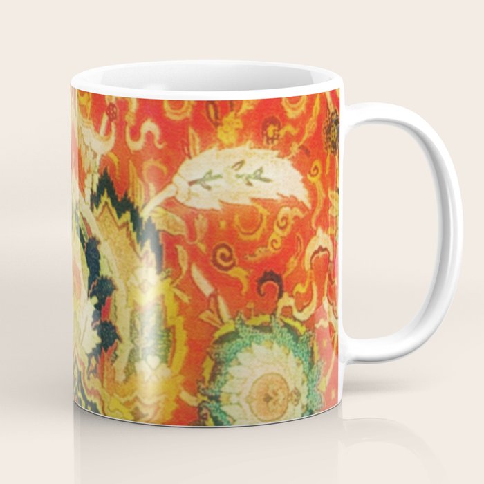 Mashad Antique Persian Rug Print Coffee Mug Gallery Image 1