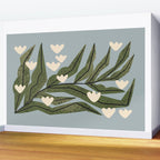Reaching Tulips (Pale Blue) Wall Mural Gallery Image 2